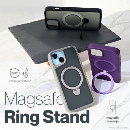 Futrola za iPhone 11 Pro leđa MagSafe ring stand - crna