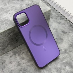 Futrola za iPhone 11 leđa Color metal MagSafe - ljubičasta