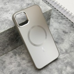 Futrola za iPhone 11 leđa Color metal MagSafe - srebrna