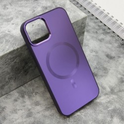 Futrola za iPhone 13 leđa Color metal MagSafe - ljubičasta