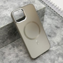 Futrola za iPhone 13 leđa Color metal MagSafe - srebrna