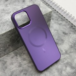 Futrola za iPhone 13 Pro Max leđa Color metal MagSafe - ljubičasta