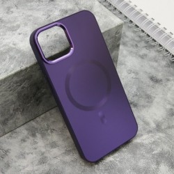 Futrola za iPhone 14 leđa Color metal MagSafe - ljubičasta