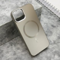 Futrola za iPhone 14 leđa Color metal MagSafe - srebrna