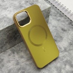 Futrola za iPhone 14 leđa Color metal MagSafe - zlatna