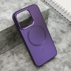 Futrola za iPhone 15 Pro leđa Color metal MagSafe - ljubičasta
