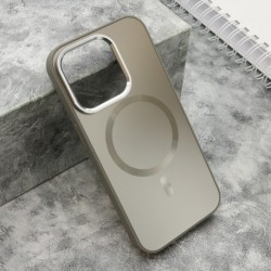 Futrola za iPhone 15 Pro leđa Color metal MagSafe - srebrna