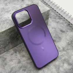 Futrola za iPhone 15 Pro Max leđa Color metal MagSafe - ljubičasta