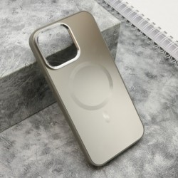 Futrola za iPhone 15 Pro Max leđa Color metal MagSafe - srebrna