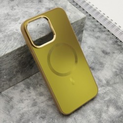 Futrola za iPhone 15 Pro Max leđa Color metal MagSafe - zlatna