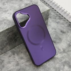 Futrola za iPhone 16 leđa Color metal MagSafe - ljubičasta