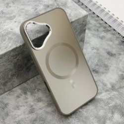 Futrola za iPhone 16 leđa Color metal MagSafe - srebrna