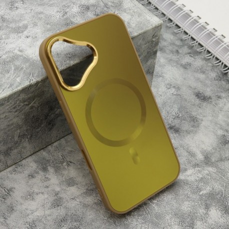 Futrola za iPhone 16 leđa Color metal MagSafe - zlatna