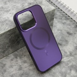 Futrola za iPhone 16 Pro leđa Color metal MagSafe - ljubičasta