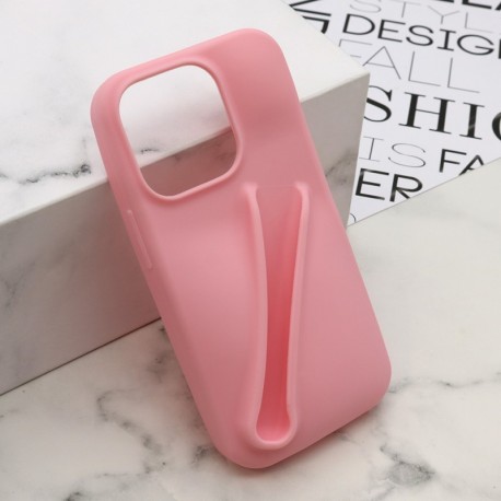 Futrola za iPhone 15 Pro leđa Lipstick - pink