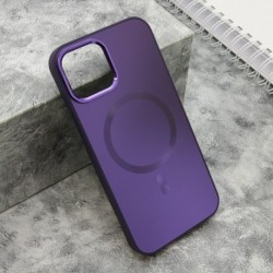 Futrola za iPhone 12/12 Pro leđa Color metal MagSafe - ljubičasta