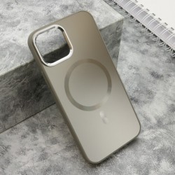 Futrola za iPhone 12/12 Pro leđa Color metal MagSafe - srebrna