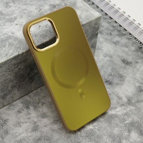 Futrola za iPhone 12/12 Pro leđa Color metal MagSafe - zlatna