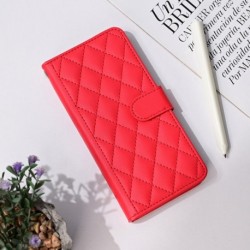 Futrola za Huawei Honor X6b preklop sa magnetom bez prozora Wallet Romb - crvena