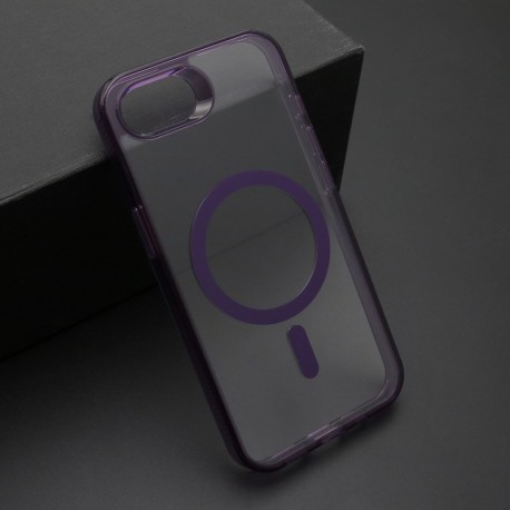Futrola za iPhone 16E leđa Color frame MagSafe - ljubičasta