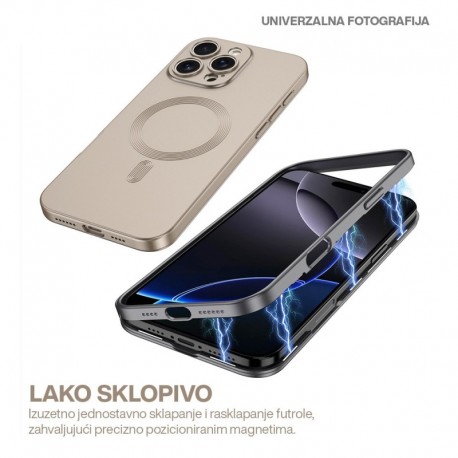 Futrola za iPhone 16 Pro leđa Color MagSafe 360 - siva