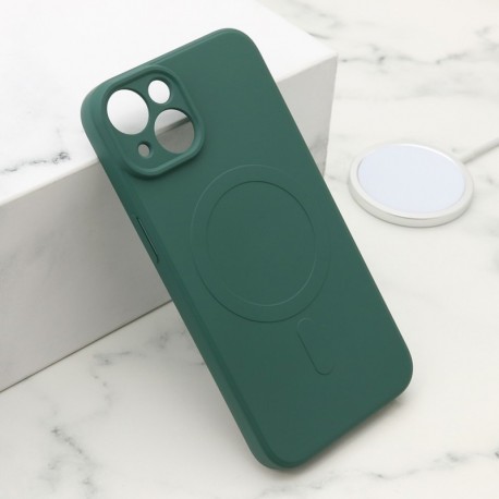 Futrola za iPhone 14 leđa Velvet touch MagSafe - tamno zelena