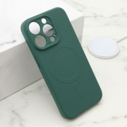 Futrola za iPhone 14 Pro leđa Velvet touch MagSafe - tamno zelena