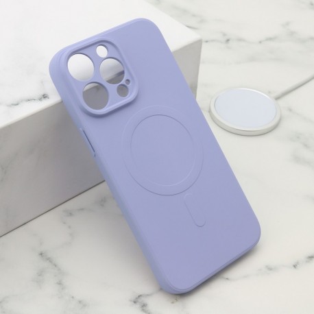 Futrola za iPhone 14 Pro Max leđa Velvet touch MagSafe - ljubičasta