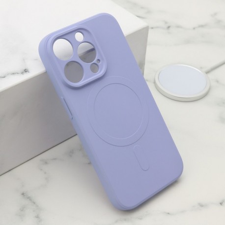 Futrola za iPhone 15 Pro leđa Velvet touch MagSafe - ljubičasta