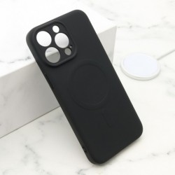 Futrola za iPhone 15 Pro Max leđa Velvet touch MagSafe - crna