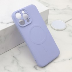 Futrola za iPhone 15 Pro Max leđa Velvet touch MagSafe - ljubičasta
