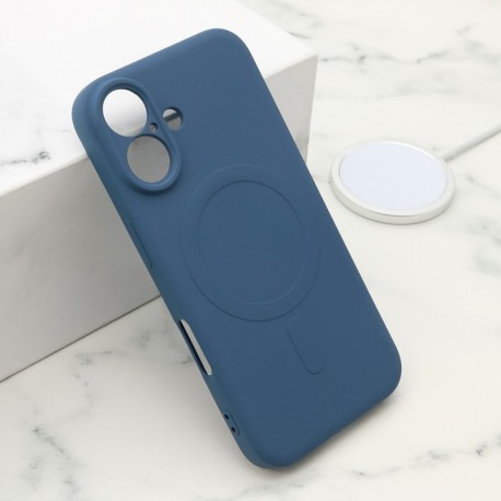 Futrola za iPhone 16 leđa Velvet touch MagSafe - plava