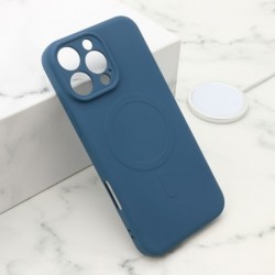 Futrola za iPhone 16 Pro Max leđa Velvet touch MagSafe - plava