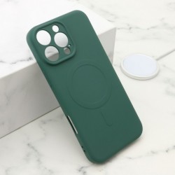 Futrola za iPhone 16 Pro Max leđa Velvet touch MagSafe - tamno zelena
