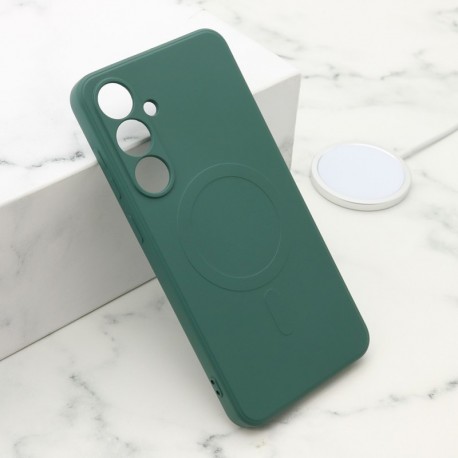 Futrola za Samsung Galaxy S24 FE leđa Velvet touch MagSafe - tamno zelena