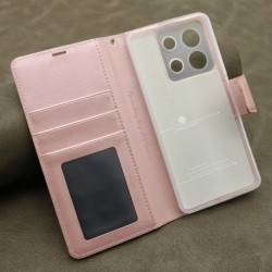 Futrola za Xiaomi Redmi Note 13 preklop sa magnetom bez prozora Hanman - svetlo roza