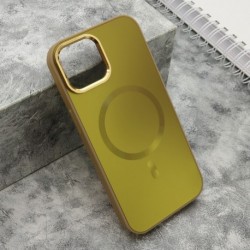 Futrola za iPhone 15 leđa Color metal MagSafe - zlatna