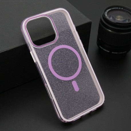 Futrola za iPhone 16 Pro Max leđa Crystal MagSafe - ljubičasta