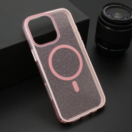 Futrola za iPhone 16 Pro Max leđa Crystal MagSafe - roza