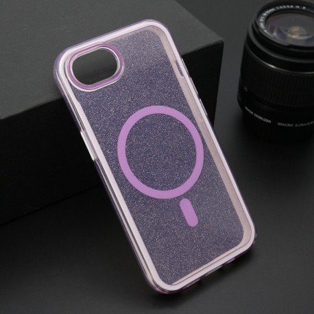 Futrola za iPhone 16e leđa Crystal MagSafe - ljubičasta