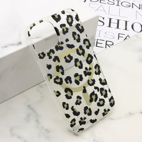 Futrola za iPhone 14 leđa Leopard MagSafe - crna