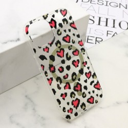 Futrola za iPhone 15 leđa Leopard MagSafe - roza