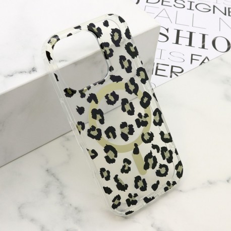 Futrola za iPhone 16 Pro leđa Leopard MagSafe - crna