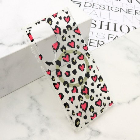Futrola za Samsung Galaxy S23 Ultra leđa Leopard MagSafe - roza