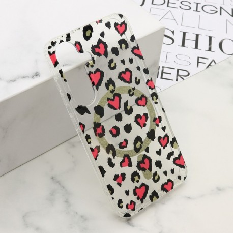 Futrola za Samsung Galaxy S25 leđa Leopard MagSafe - roza