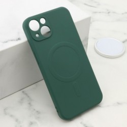 Futrola za iPhone 13 leđa Velvet touch MagSafe - tamno zelena