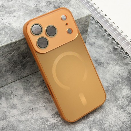 Futrola za iPhone 17 Pro leđa Color metal MagSafe - narandžasta