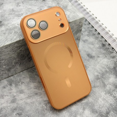 Futrola za iPhone 17 Pro Max leđa Color metal MagSafe - narandžasta