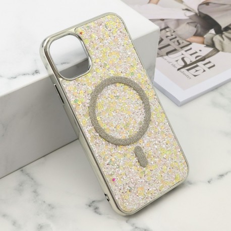 Futrola za iPhone 11 leđa Glam glow MagSafe - zlatna