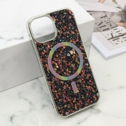 Futrola za iPhone 15 leđa Glam glow MagSafe - crna